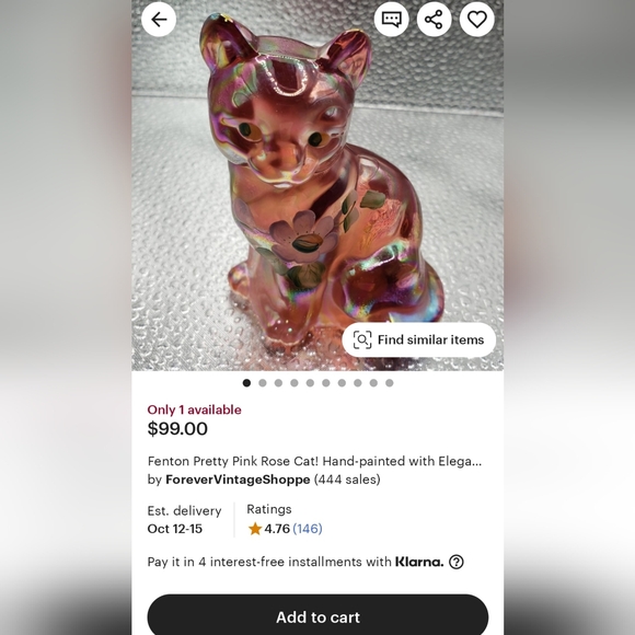 Fenton Stylized Cat - Picture 12 of 14